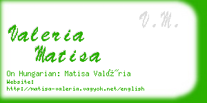 valeria matisa business card